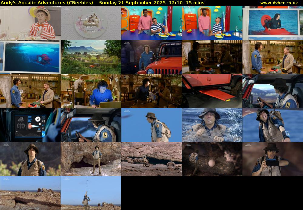 Andy's Aquatic Adventures (CBeebies) Sunday 21 September 2025 12:10 - 12:25