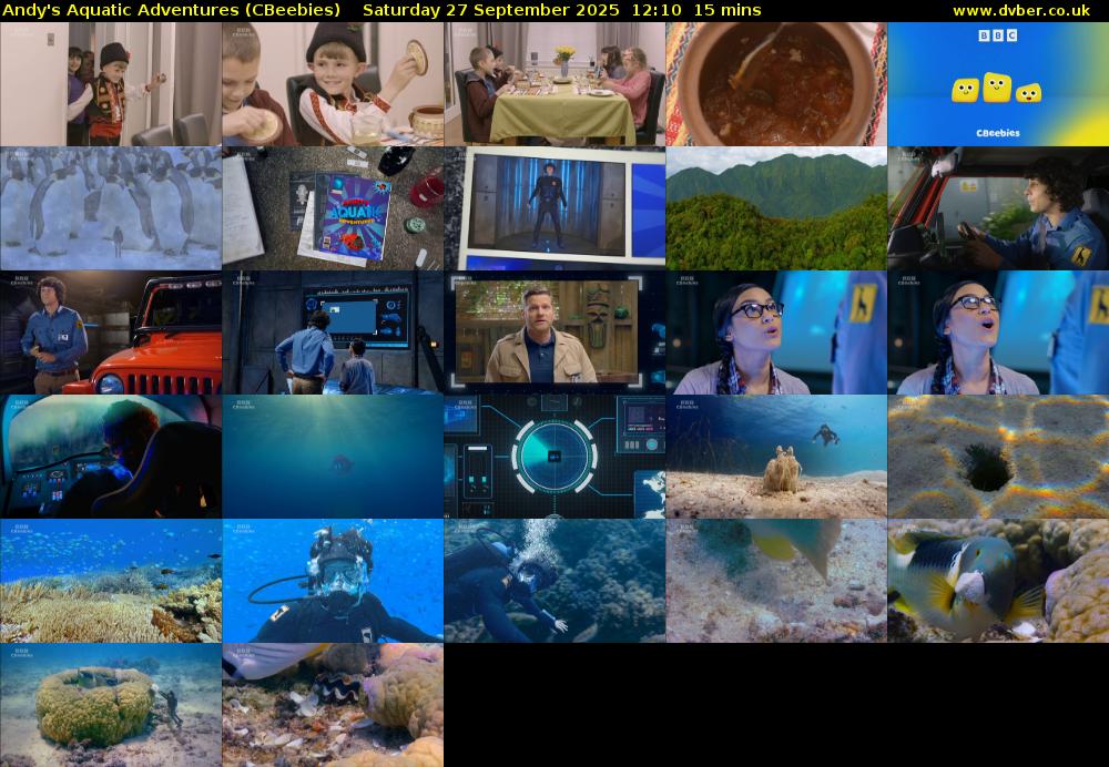 Andy's Aquatic Adventures (CBeebies) Saturday 27 September 2025 12:10 - 12:25