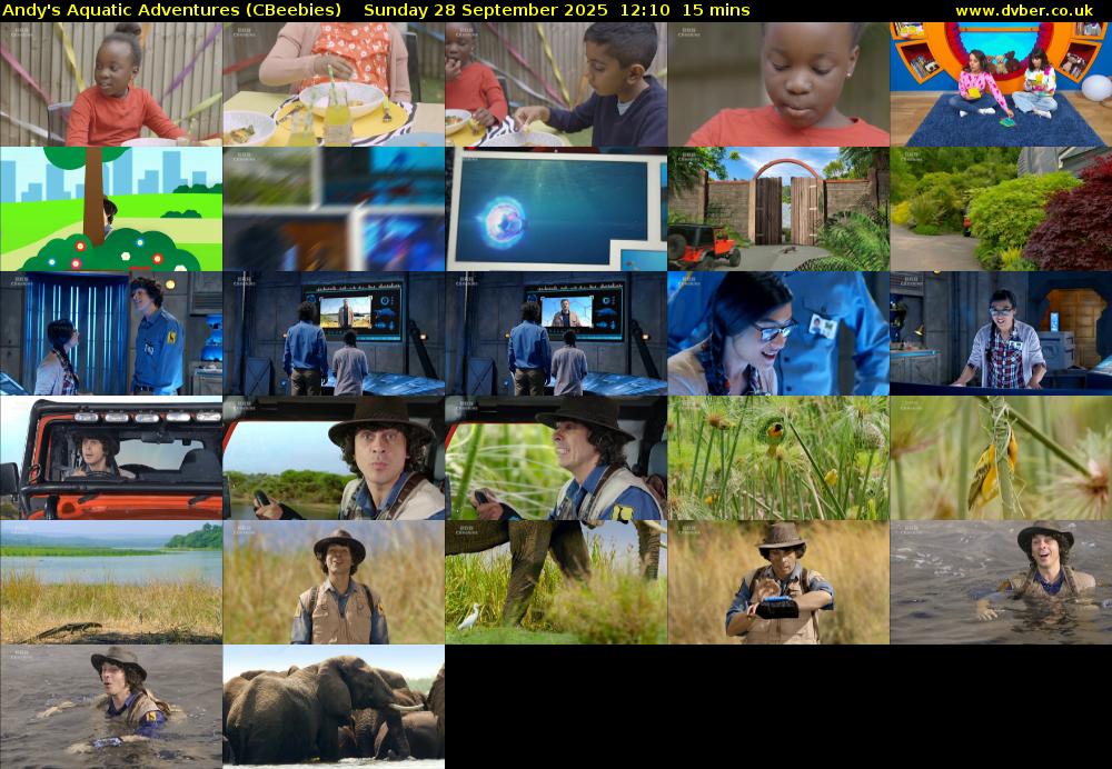 Andy's Aquatic Adventures (CBeebies) Sunday 28 September 2025 12:10 - 12:25