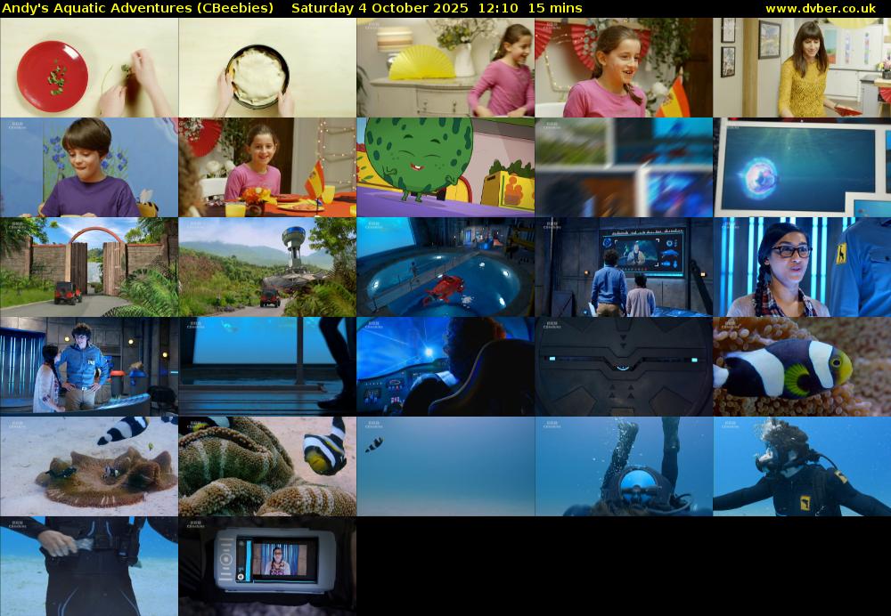 Andy's Aquatic Adventures (CBeebies) Saturday 4 October 2025 12:10 - 12:25