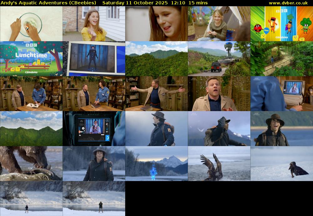 Andy's Aquatic Adventures (CBeebies) Saturday 11 October 2025 12:10 - 12:25