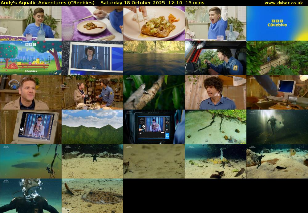 Andy's Aquatic Adventures (CBeebies) Saturday 18 October 2025 12:10 - 12:25
