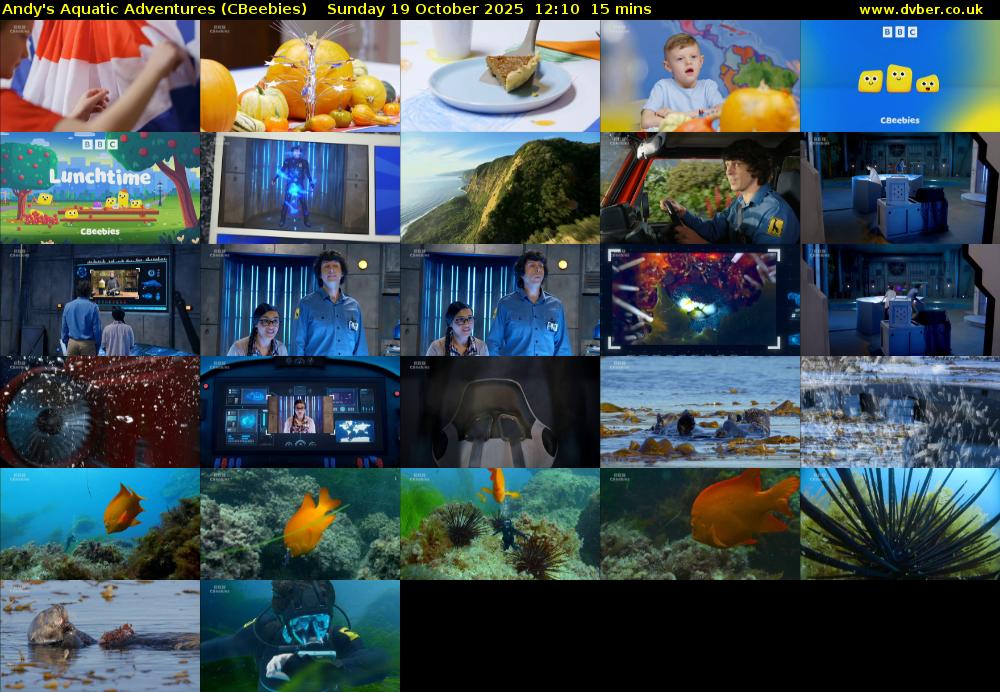 Andy's Aquatic Adventures (CBeebies) Sunday 19 October 2025 12:10 - 12:25