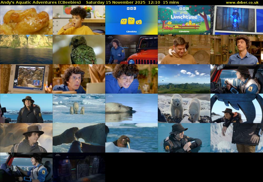 Andy's Aquatic Adventures (CBeebies) Saturday 15 November 2025 12:10 - 12:25