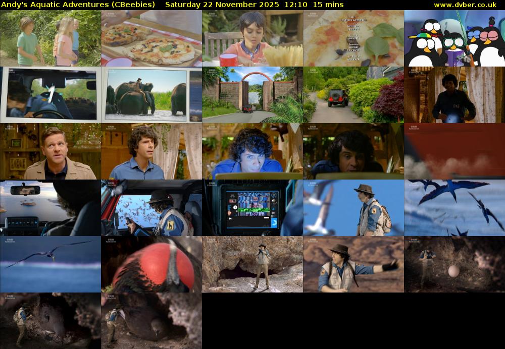 Andy's Aquatic Adventures (CBeebies) Saturday 22 November 2025 12:10 - 12:25