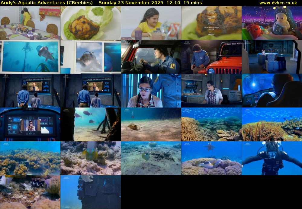 Andy's Aquatic Adventures (CBeebies) Sunday 23 November 2025 12:10 - 12:25