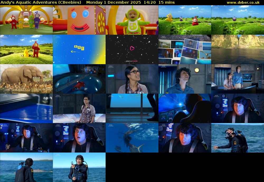 Andy's Aquatic Adventures (CBeebies) Monday 1 December 2025 14:20 - 14:35