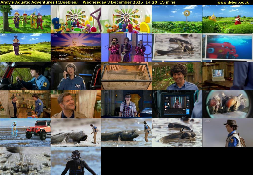 Andy's Aquatic Adventures (CBeebies) Wednesday 3 December 2025 14:20 - 14:35