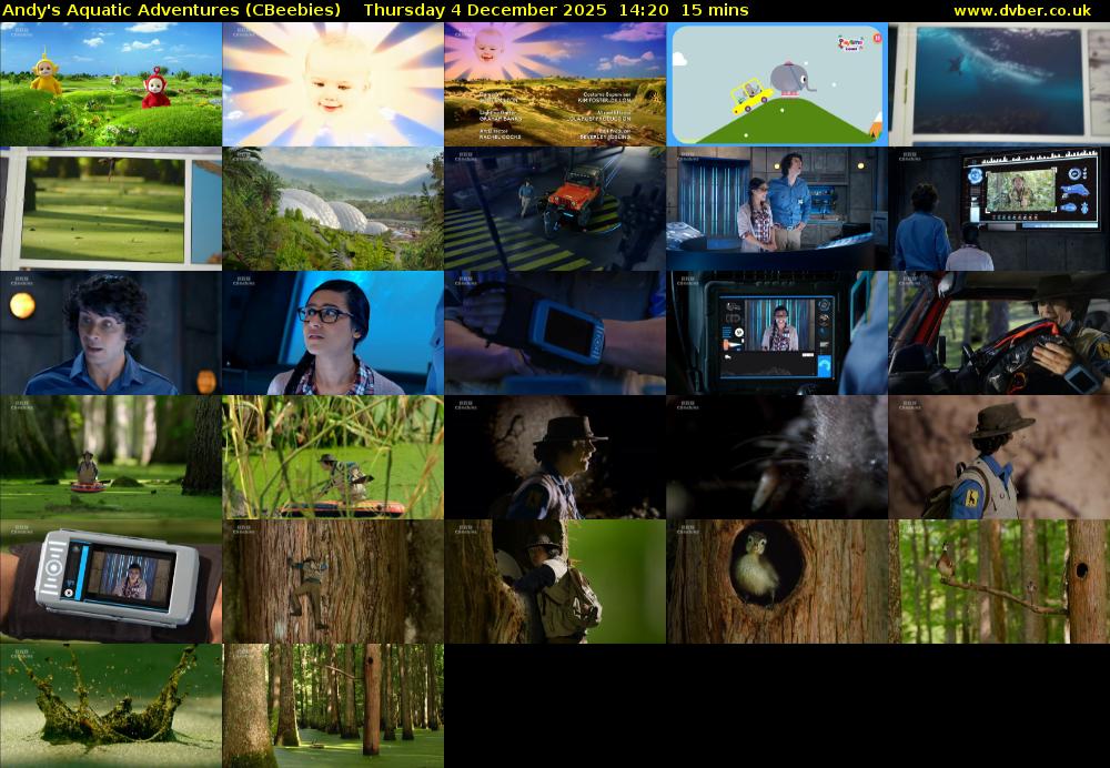 Andy's Aquatic Adventures (CBeebies) Thursday 4 December 2025 14:20 - 14:35