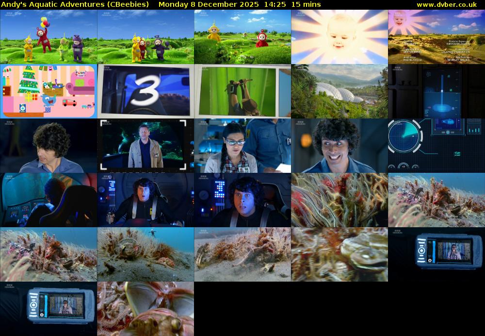 Andy's Aquatic Adventures (CBeebies) Monday 8 December 2025 14:25 - 14:40