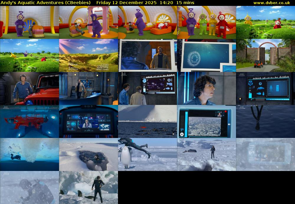 Andy's Aquatic Adventures (CBeebies) Friday 12 December 2025 14:20 - 14:35