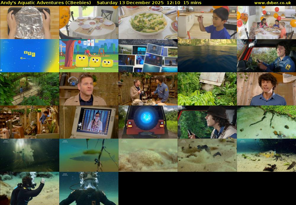 Andy's Aquatic Adventures (CBeebies) Saturday 13 December 2025 12:10 - 12:25