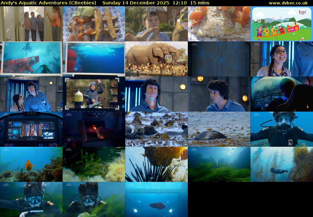 Andy's Aquatic Adventures (CBeebies) Sunday 14 December 2025 12:10 - 12:25