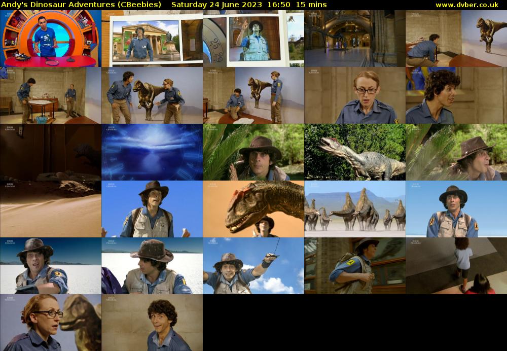 Andy's Dinosaur Adventures (CBeebies) Saturday 24 June 2023 16:50 - 17:05
