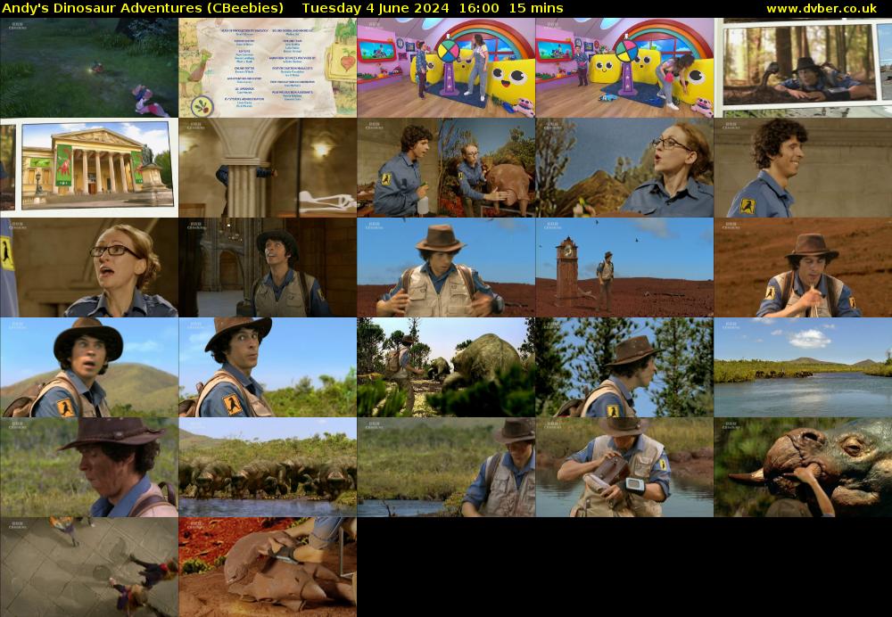 Andy's Dinosaur Adventures (CBeebies) Tuesday 4 June 2024 16:00 - 16:15