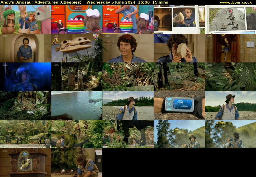 Andy's Dinosaur Adventures (CBeebies) Wednesday 5 June 2024 16:00 - 16:15