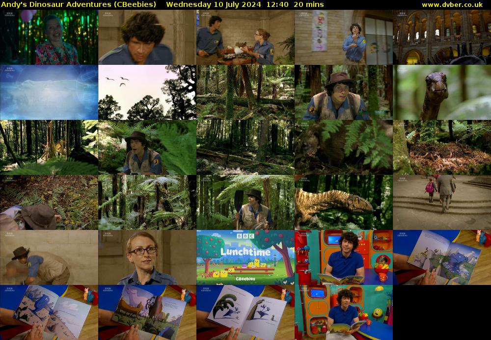 Andy's Dinosaur Adventures (CBeebies) Wednesday 10 July 2024 12:40 - 13:00