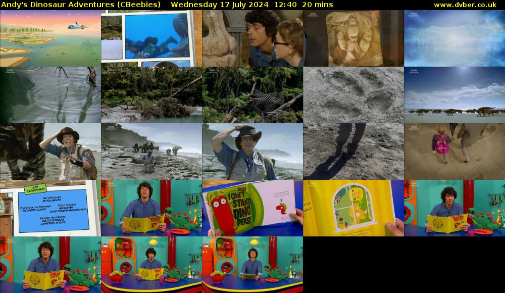 Andy's Dinosaur Adventures (CBeebies) Wednesday 17 July 2024 12:40 - 13:00