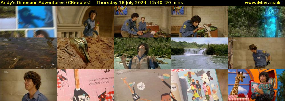 Andy's Dinosaur Adventures (CBeebies) Thursday 18 July 2024 12:40 - 13:00