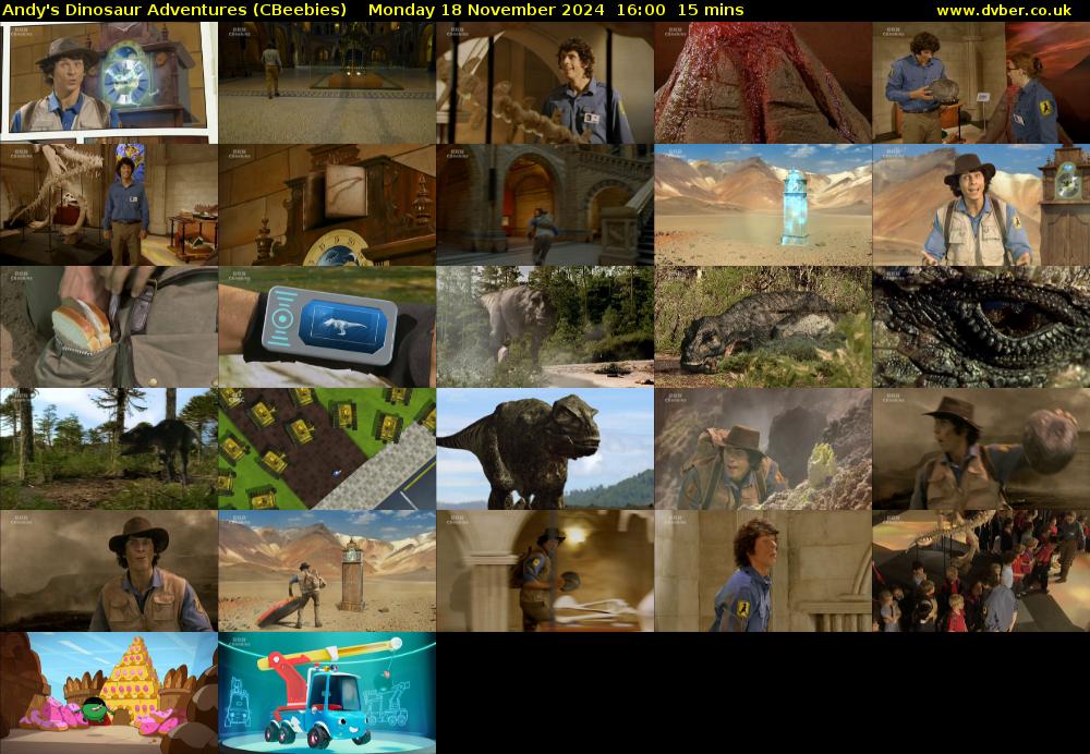 Andy's Dinosaur Adventures (CBeebies) Monday 18 November 2024 16:00 - 16:15