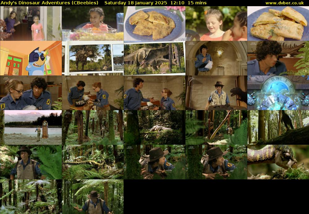 Andy's Dinosaur Adventures (CBeebies) Saturday 18 January 2025 12:10 - 12:25