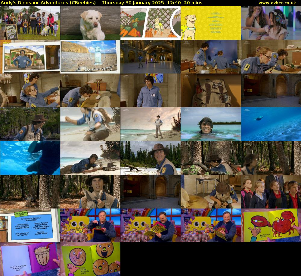 Andy's Dinosaur Adventures (CBeebies) Thursday 30 January 2025 12:40 - 13:00