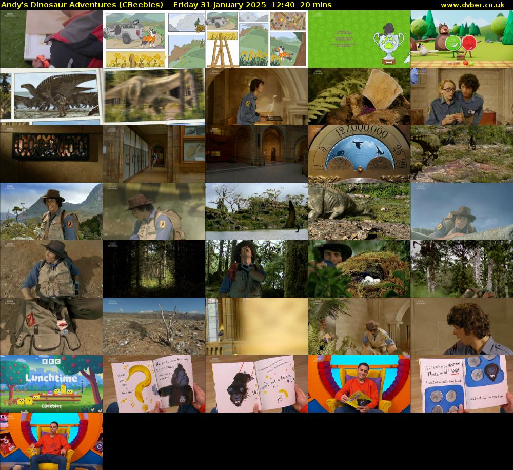 Andy's Dinosaur Adventures (CBeebies) Friday 31 January 2025 12:40 - 13:00