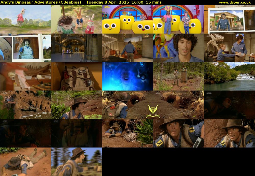 Andy's Dinosaur Adventures (CBeebies) Tuesday 8 April 2025 16:00 - 16:15