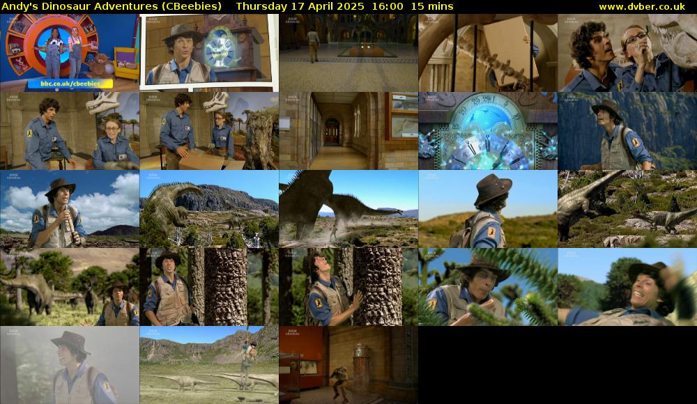 Andy's Dinosaur Adventures (CBeebies) Thursday 17 April 2025 16:00 - 16:15