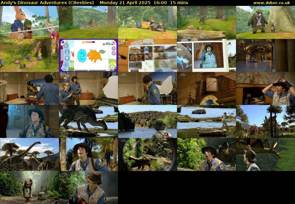Andy's Dinosaur Adventures (CBeebies) Monday 21 April 2025 16:00 - 16:15