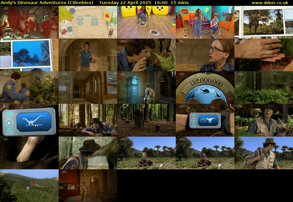 Andy's Dinosaur Adventures (CBeebies) Tuesday 22 April 2025 16:00 - 16:15