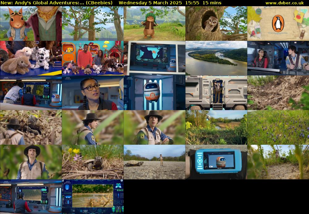 Andy's Global Adventures:... (CBeebies) Wednesday 5 March 2025 15:55 - 16:10