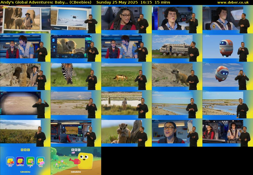 Andy's Global Adventures: Baby... (CBeebies) Sunday 25 May 2025 16:15 - 16:30
