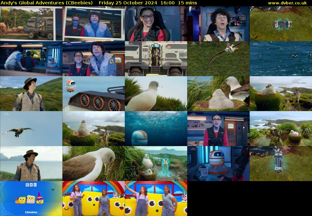 Andy's Global Adventures (CBeebies) Friday 25 October 2024 16:00 - 16:15