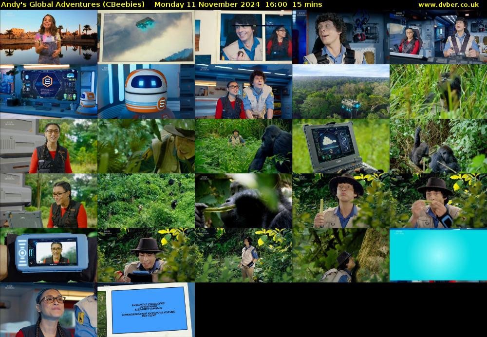 Andy's Global Adventures (CBeebies) Monday 11 November 2024 16:00 - 16:15