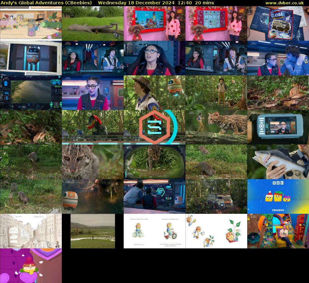 Andy's Global Adventures (CBeebies) Wednesday 18 December 2024 12:40 - 13:00