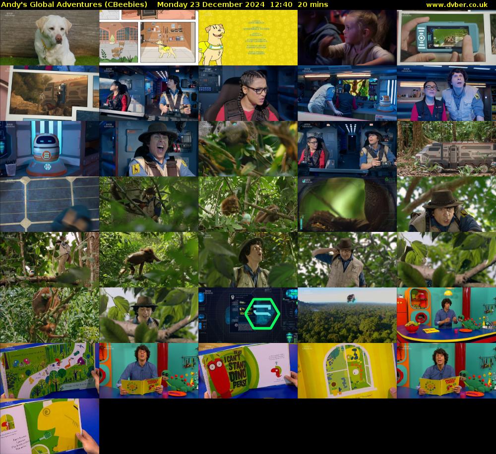Andy's Global Adventures (CBeebies) Monday 23 December 2024 12:40 - 13:00