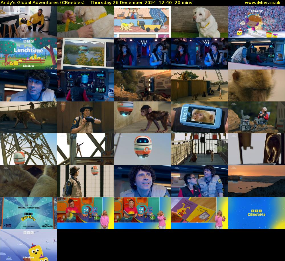 Andy's Global Adventures (CBeebies) Thursday 26 December 2024 12:40 - 13:00