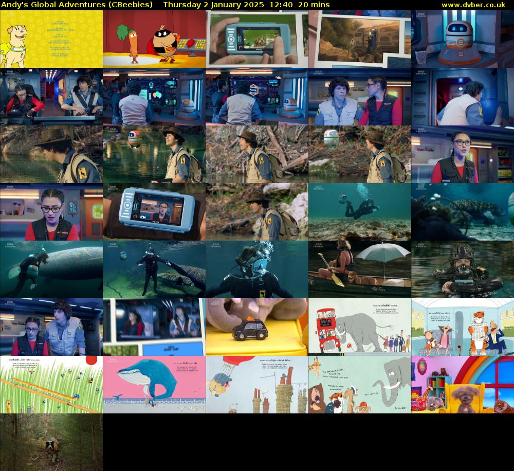 Andy's Global Adventures (CBeebies) Thursday 2 January 2025 12:40 - 13:00