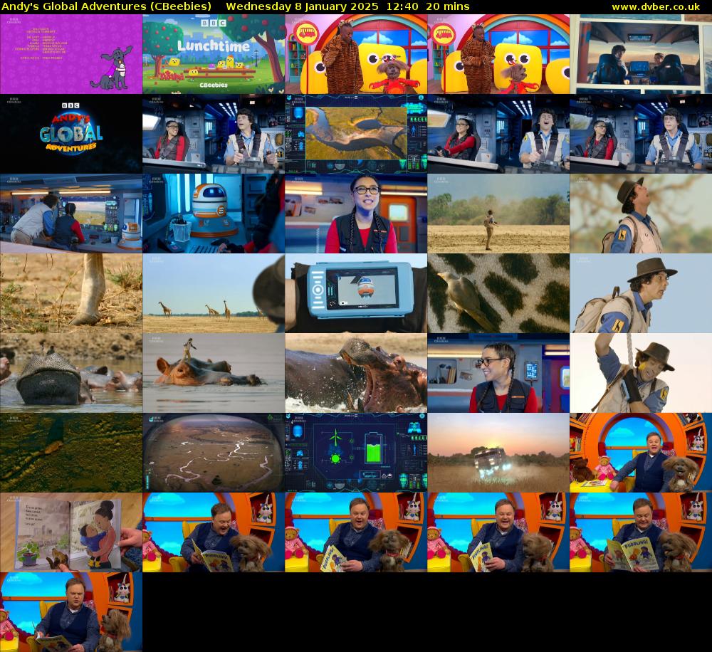 Andy's Global Adventures (CBeebies) Wednesday 8 January 2025 12:40 - 13:00
