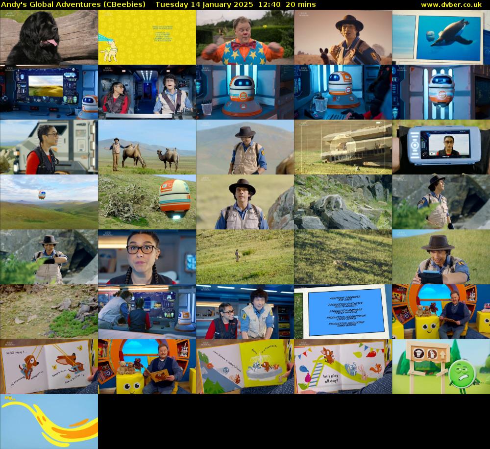 Andy's Global Adventures (CBeebies) Tuesday 14 January 2025 12:40 - 13:00