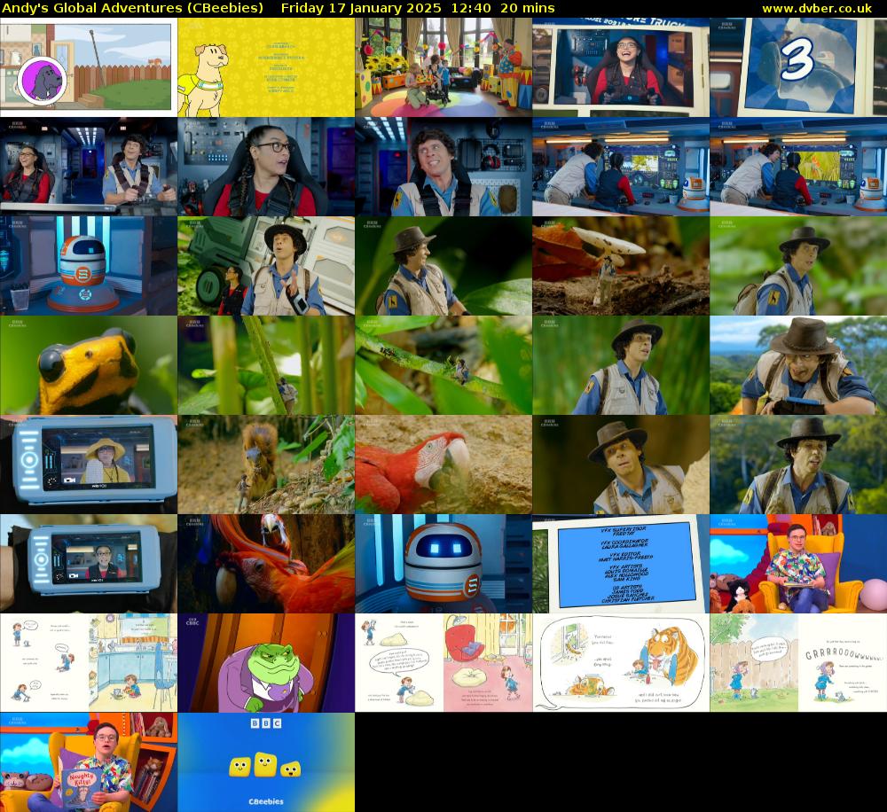 Andy's Global Adventures (CBeebies) Friday 17 January 2025 12:40 - 13:00