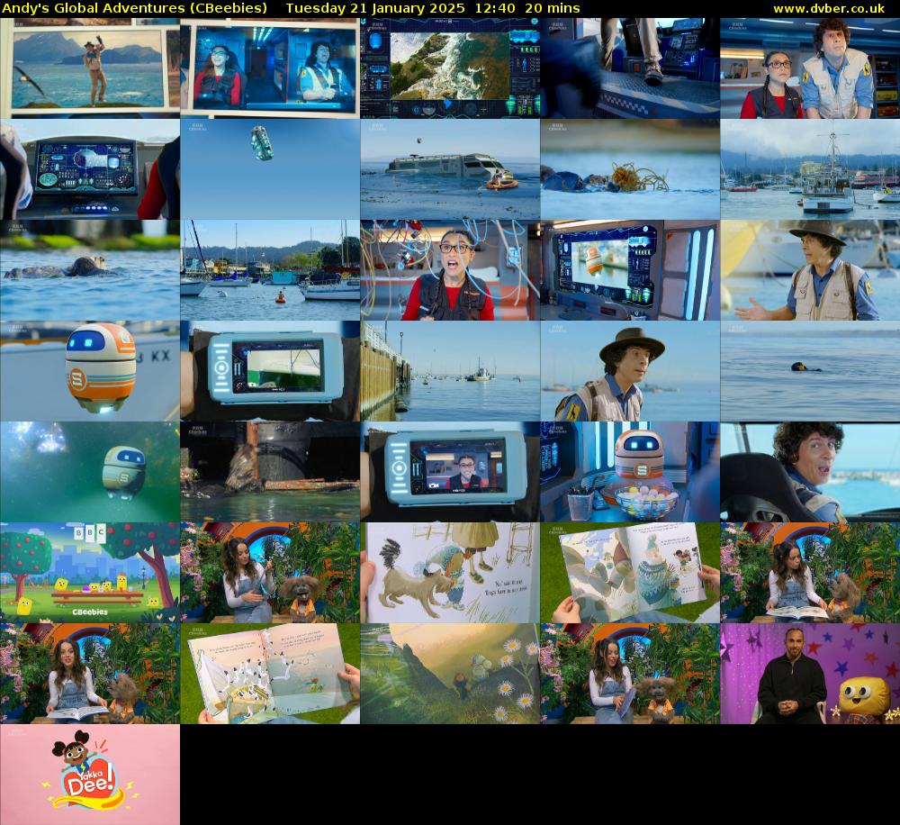 Andy's Global Adventures (CBeebies) Tuesday 21 January 2025 12:40 - 13:00