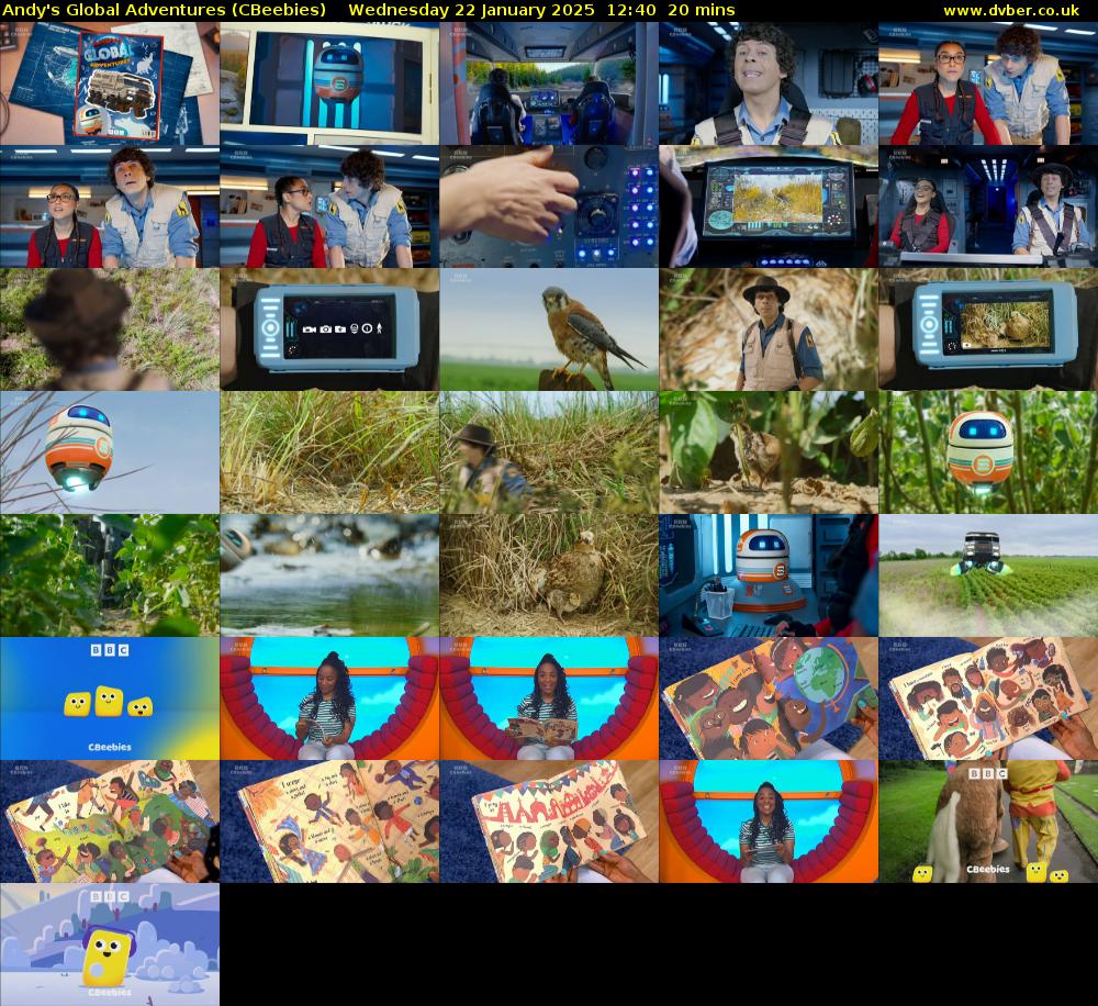 Andy's Global Adventures (CBeebies) Wednesday 22 January 2025 12:40 - 13:00