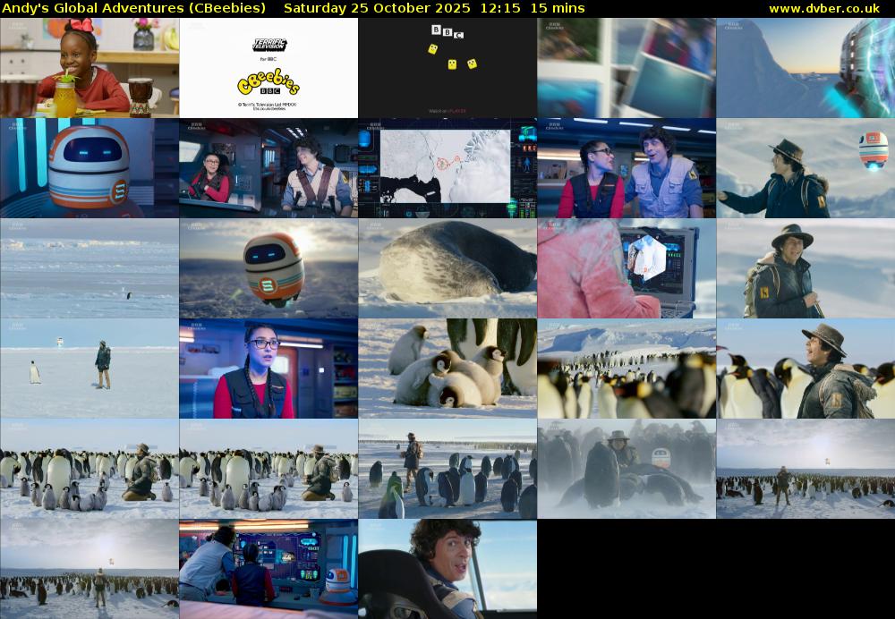 Andy's Global Adventures (CBeebies) Saturday 25 October 2025 12:15 - 12:30