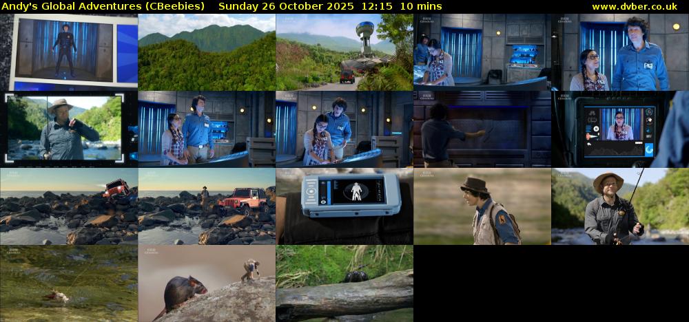 Andy's Global Adventures (CBeebies) Sunday 26 October 2025 12:15 - 12:25