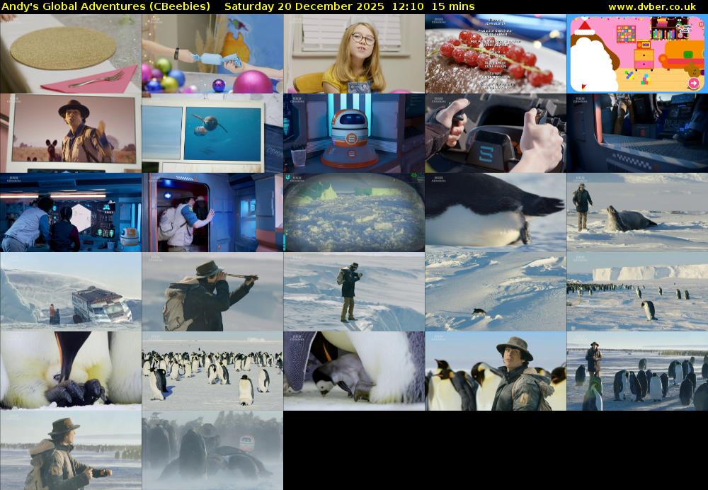 Andy's Global Adventures (CBeebies) Saturday 20 December 2025 12:10 - 12:25