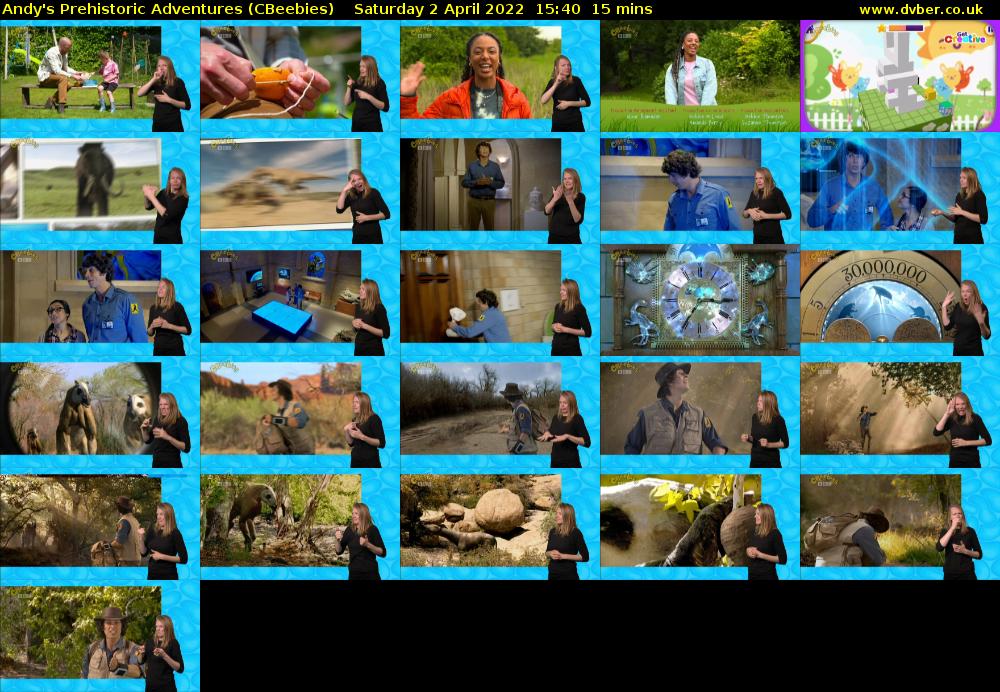 Andy's Prehistoric Adventures (CBeebies) Saturday 2 April 2022 15:40 - 15:55