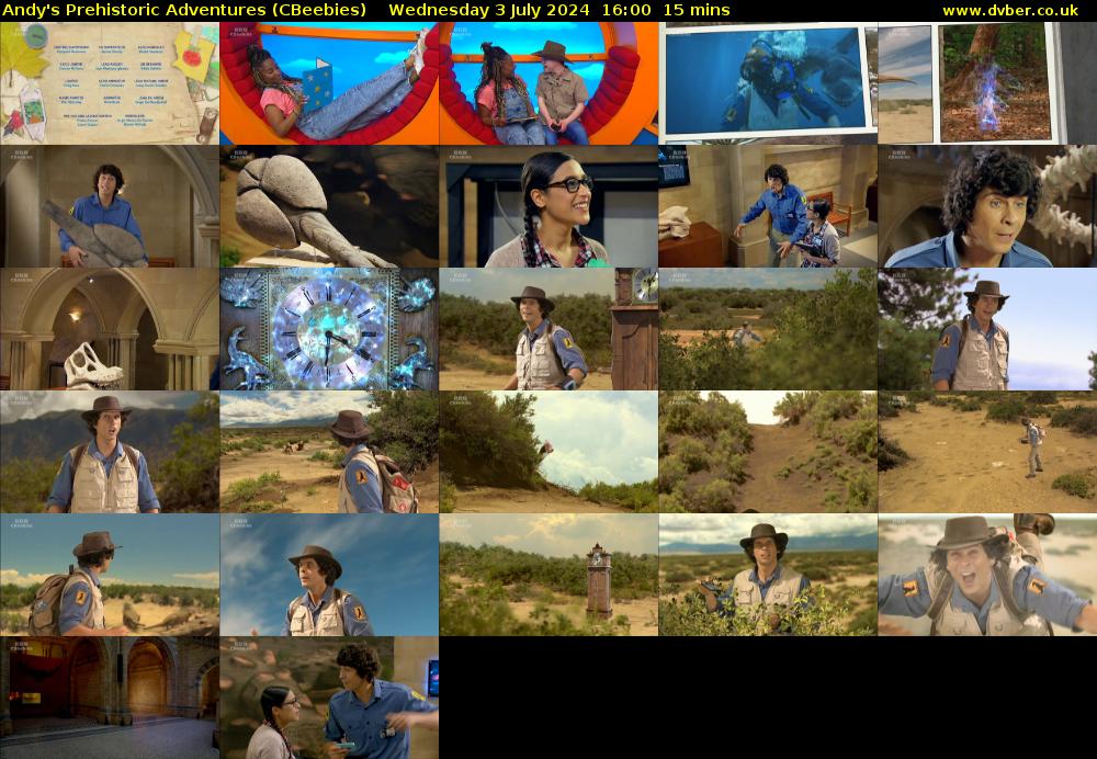 Andy's Prehistoric Adventures (CBeebies) Wednesday 3 July 2024 16:00 - 16:15