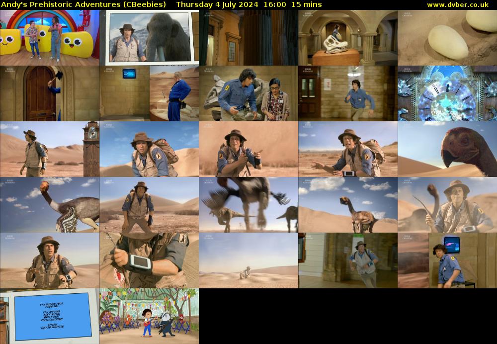 Andy's Prehistoric Adventures (CBeebies) Thursday 4 July 2024 16:00 - 16:15